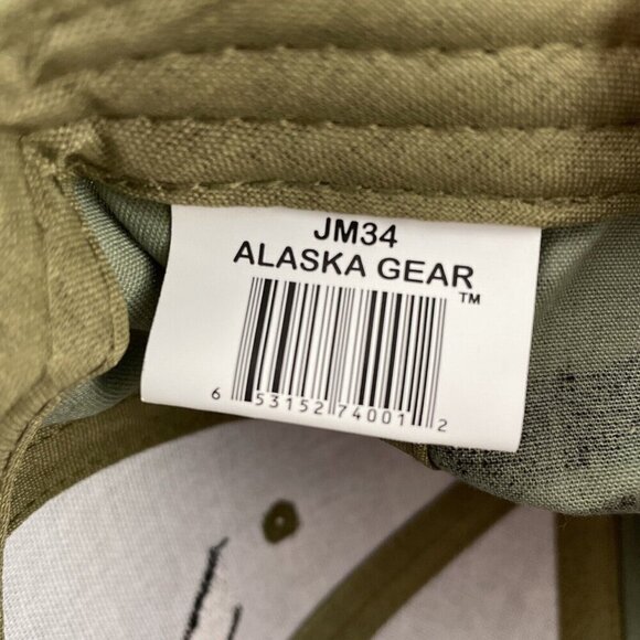 Alaska The Last Frontier Camp Hat Green Black Cotton Adjustable Baseball Cap - Picture 8 of 10